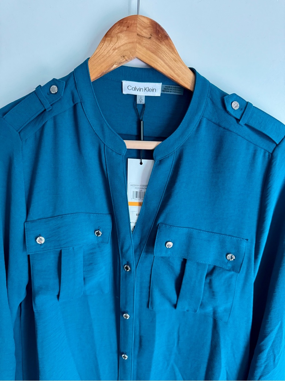NWT Calvin Klein Long Sleeved Top S - Picture 3 of 6